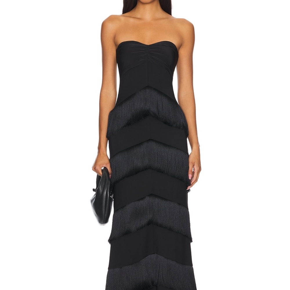 House of Harlow 1960 Black Strapless Dress